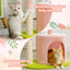 Petit arbre à chat de 84 cm doté de poteaux griffoir, 2 balles, 1 maisonnette et 2 supports - Ilanesse