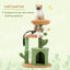 Petit arbre à chat de 83 cm doté de cabanon, griffoirs, 2 pompoms et 1 lit en hauteur - Kalneo