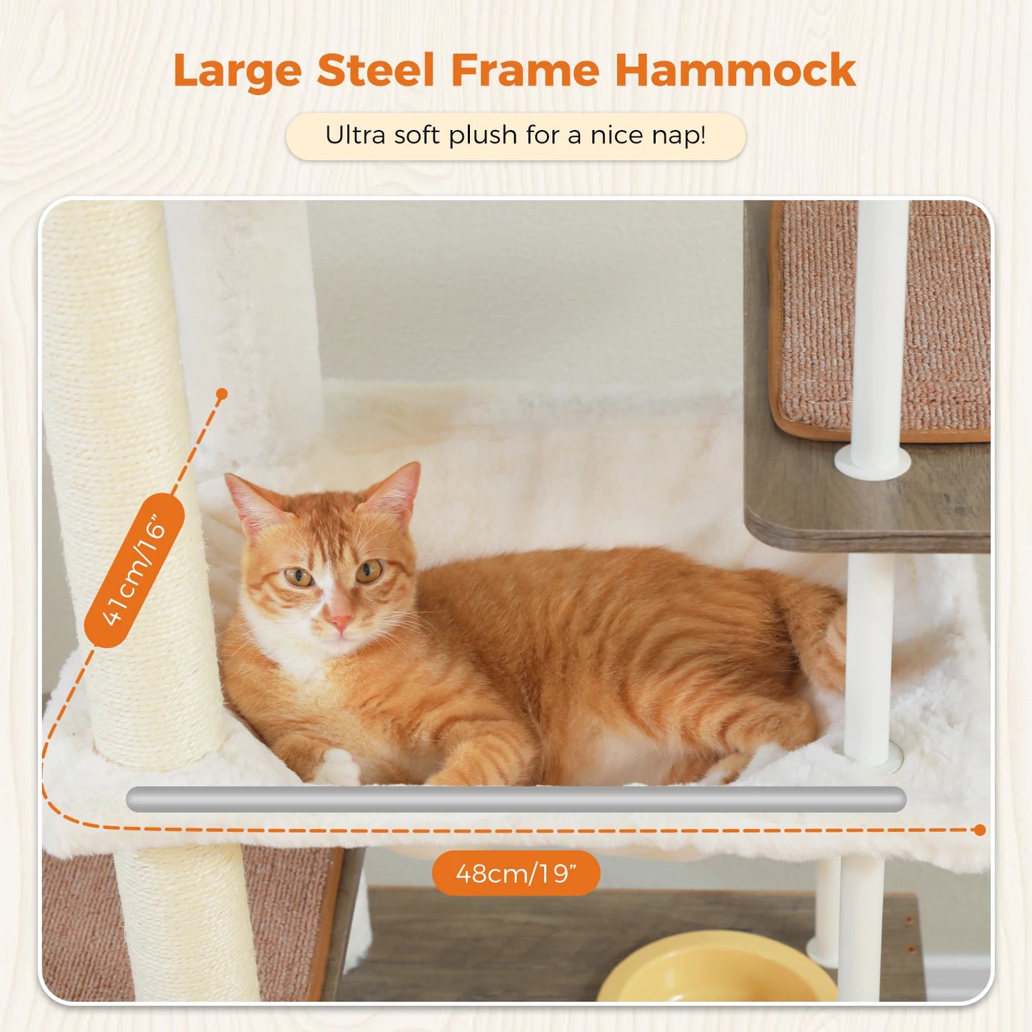 Arbre à chat bois avec paniers, condo, poteaux griffoir et lit supérieur - Mynor