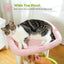 Petit arbre à chat équipé de condo, 1 lit supérieur, 1 plateforme, poteaux griffoir et pompon - Ayyara