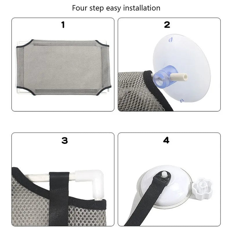 Hamac pour chat suspendu fenêtre