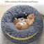 Lit rond en peluche pour chat